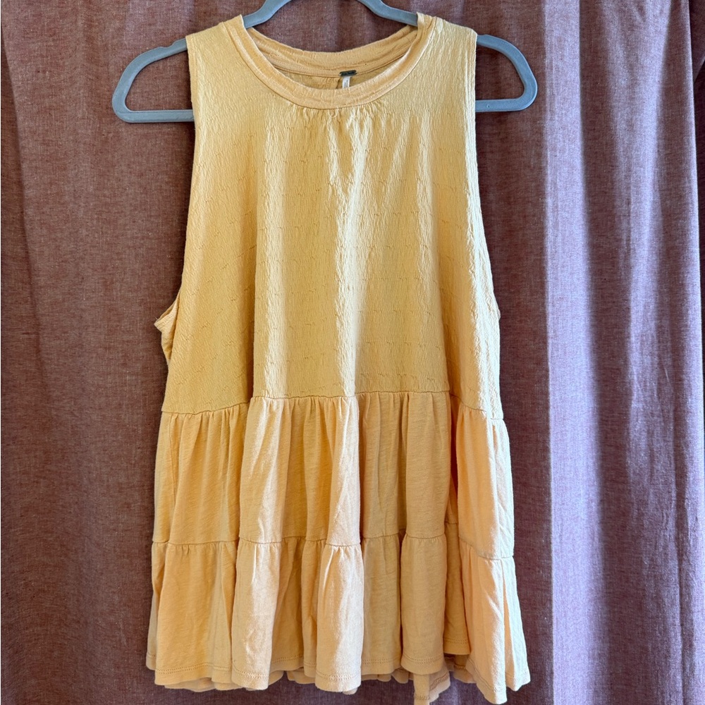 Free People Orange Tank Top Size S